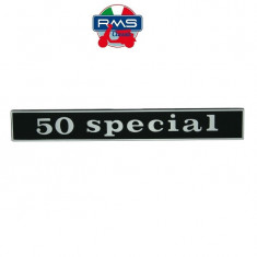 Emblema scris „50 Special" Vespa 50 S (63-84) - 50 Special (72-83) 2T AC 50cc - montaj in spate