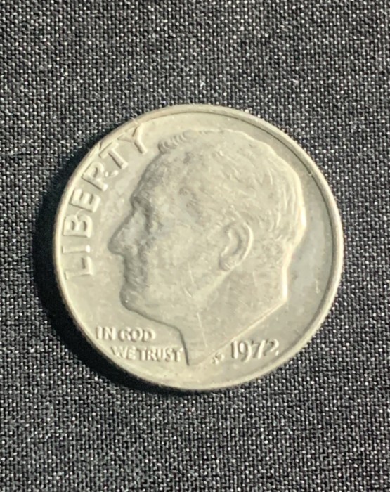 Moneda One Dime 1972 USA