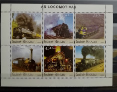 BC268, GUINEA-BISSAU 2003, BLOC MNH, TRENURI foto