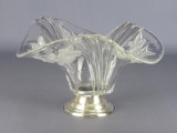 Vaza Fructiera Antica Cristal Talpa Argint Sec 20, Fructiere