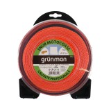 Fir motocoasa Grunman, profil patrat, PVC, 2.7 mm x 70 m