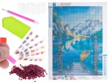 Cumpara ieftin Pictura, Broderie, Mozaic cu Diamante 5D 40 cm x 30 cm model Lac