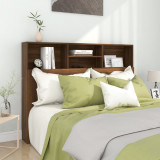 Tablie de pat cu dulap, stejar maro, 140x19x103,5 cm GartenMobel Dekor, vidaXL