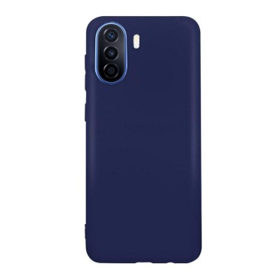 Husa compatibila cu huawei nova y70, matte efect, camera ultra safe, htpmag, albastru foto