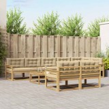 vidaXL Set de canapele de exterior 9 pcs Alb și Bej 79 x 79 x 37 cm 3386647