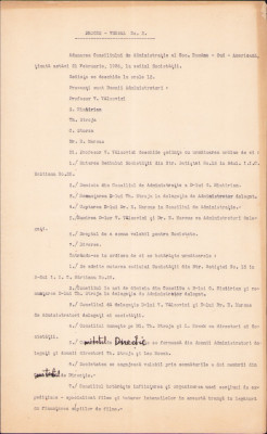 HST A1336 Proces-verbal Societatea Rom&amp;acirc;no-Sud-Americană 1936 foto