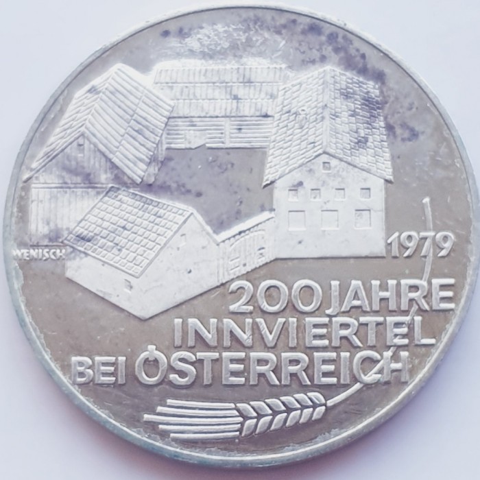 457 Austria 100 Schilling 1979 Inn District Innviertel km 2943 argint
