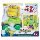 Figurina cu vehicul, Spidey and His Amazing Friends, Hulk, F74575
