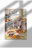 Poster p&acirc;nză bucătărie ne&icirc;nrămat - Citat amuzant rom&acirc;nesc - Imprimeu digital - Haos Controlat | A3 (29.7 x 42 cm)