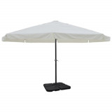 Cumpara ieftin Umbrelă de soare de grădină din aluminiu cu bază portabilă, alb