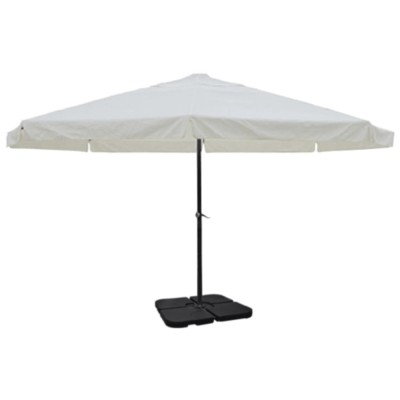vidaXL Umbrelă de soare de grădină din aluminiu cu bază portabilă, alb 271716 foto