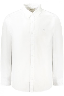 Calvin Klein Jeans camasa barbati cu guler button-down, regular fit, alb foto