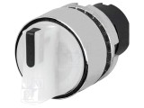 Comutator rotativ 22mm EAO Poz.i 2 albă IP65 proeminent