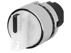 Comutator rotativ 22mm EAO Poz.i 2 albă IP65 proeminent