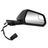 Oglinda usa exterioara Ford Mustang, 01.2018, montare dreapta, reglaj electric; carcasa neagra, grunduit; sticla plana; sticla crom; 12 gauri / 5