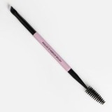 Pensula dubla pentru sprancene si gene, 16 cm, mov si negru, CMCLASS