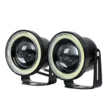 Set 2 proiectoare auto LED cu Angel Eyes, 76mm, 6000k, 40w, Universal