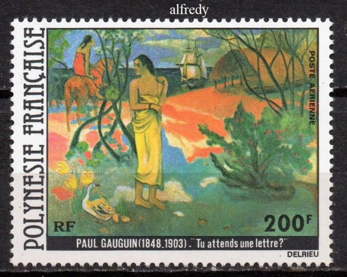 POLINEZIA FRANCEZA 1979, Arta, Pictura, Paul Gauguin, serie neuzata, MNH