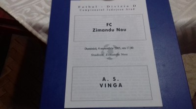 program FC Zimandu Nou - AS Vinga foto