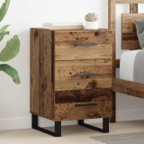 vidaXL Dulap de noapte Lemn Vechi 40 x 40 x 66 cm Lemn compozit 882143
