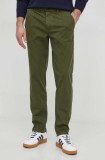 United Colors of Benetton pantaloni barbati, culoarea verde, drept