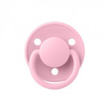 Suzeta din silicon cu tetina rotunda marime universala (0-3 ani) De Lux Baby Pink, 1 bucata, Bibs