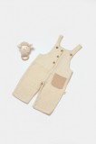 Salopeta cu bretele si buzunar, 100% bumbac - Stone, BabyCosy (Marime: 6-9 luni)