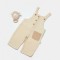 Salopeta cu bretele si buzunar, 100% bumbac - Stone, BabyCosy (Marime: 18-24 Luni)