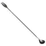 POSEIDON - Lingură de bar cu furculiță de 40 cm - Oțel inoxidabil - GMBH - Gunmetal negru