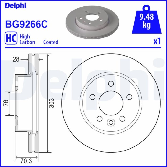 DELPHI BG9266C Disc frana