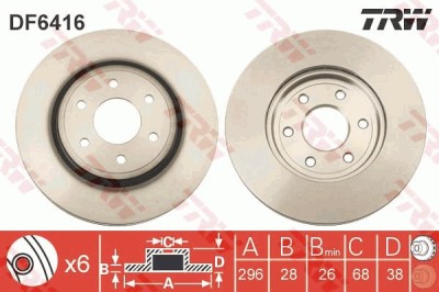 TRW DF6416 Disc frana foto