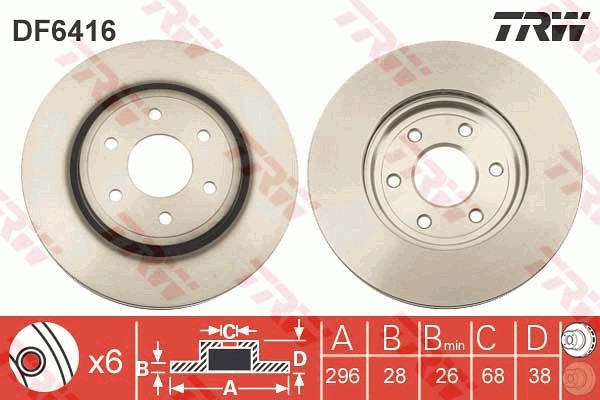 TRW DF6416 Disc frana