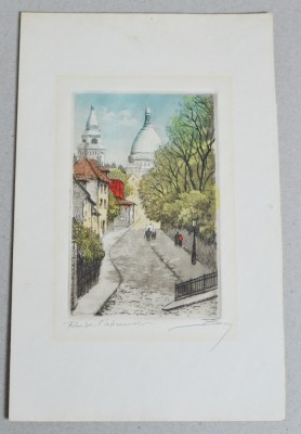 &amp;quot;Sacre coeur&amp;quot; aquatinta foto