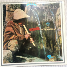 Facio Santillan Sortileges De La Flute Des Andes disc vinyl lp folclor latin VG+