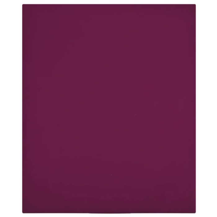 Cearșaf de pat cu elastic, bordo, 180x200 cm, bumbac