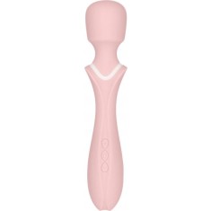 Vibrator Masaj Jiggle, 10 Moduri Vibratii, Silicon, USB, Roz, 22.6 cm