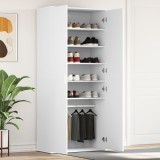 vidaXL Dulap Pantofi Alb 80x39x180 cm Lemn Ingineresc