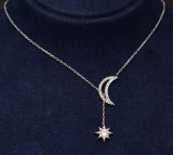 Colier din argint Silver Star &amp; Moon ARG156A