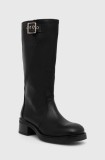 Steve Madden ghete de piele Bonna femei, culoarea negru, cu toc drept, SM11003091