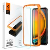 Folie pentru samsung galaxy xcover 7, set 2, spigen glas.tr align master, clear