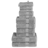 Cumpara ieftin Set de prosoape premium SOLUND, 12 piese, gri, 600 g/m&sup2;