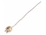 Cumpara ieftin Set 12 fructe padure artificiale aurii &Oslash; 1,3 cm x 10 H