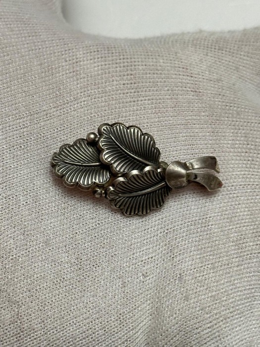 BROSA ARGINT 835 - Designer : D.N. - Scandinava - Art Deco - 1950-60 !