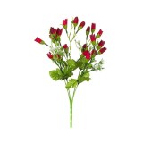 Buchet decorativ artificial, Garoafe, 35 cm, rosu, ATU-081296, Oem