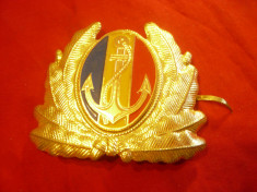 Insigna veche de Sapca Militara - Marina , metal si email , L=6cm foto