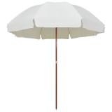 VidaXL Umbrelă soare de grădină cu st&acirc;lp din oțel, nisipiu, 300 cm
