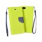 Husa Flip Fancy HTC Desire 820 Lime/Blue