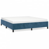 Cadru de pat, albastru &icirc;nchis, 160x200 cm, catifea