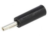 Mufă Banană 4mm 16A 50VDC Neagră, DELTRON