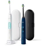 Set 2 Periute de dinti electrice PHILIPS Sonicare HX6851/34, 62000 miscari/min, 3 programe, 2 capate, multicolor